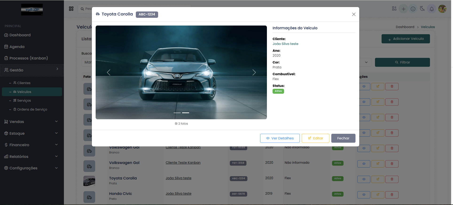 Gestão de Veículos