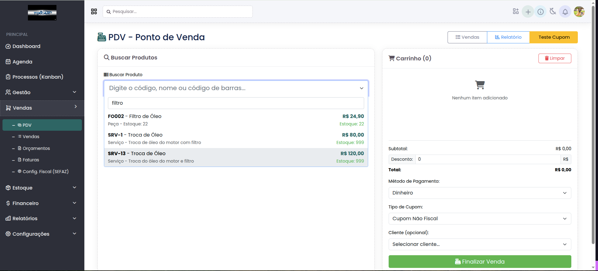 PDV - Ponto de Vendas