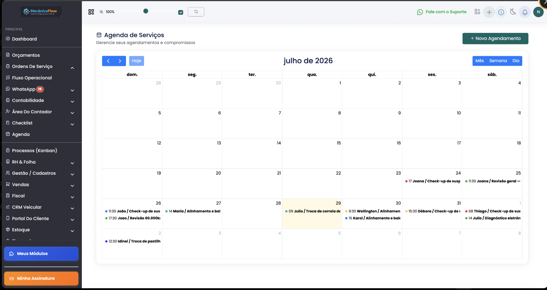 Agenda de Serviços