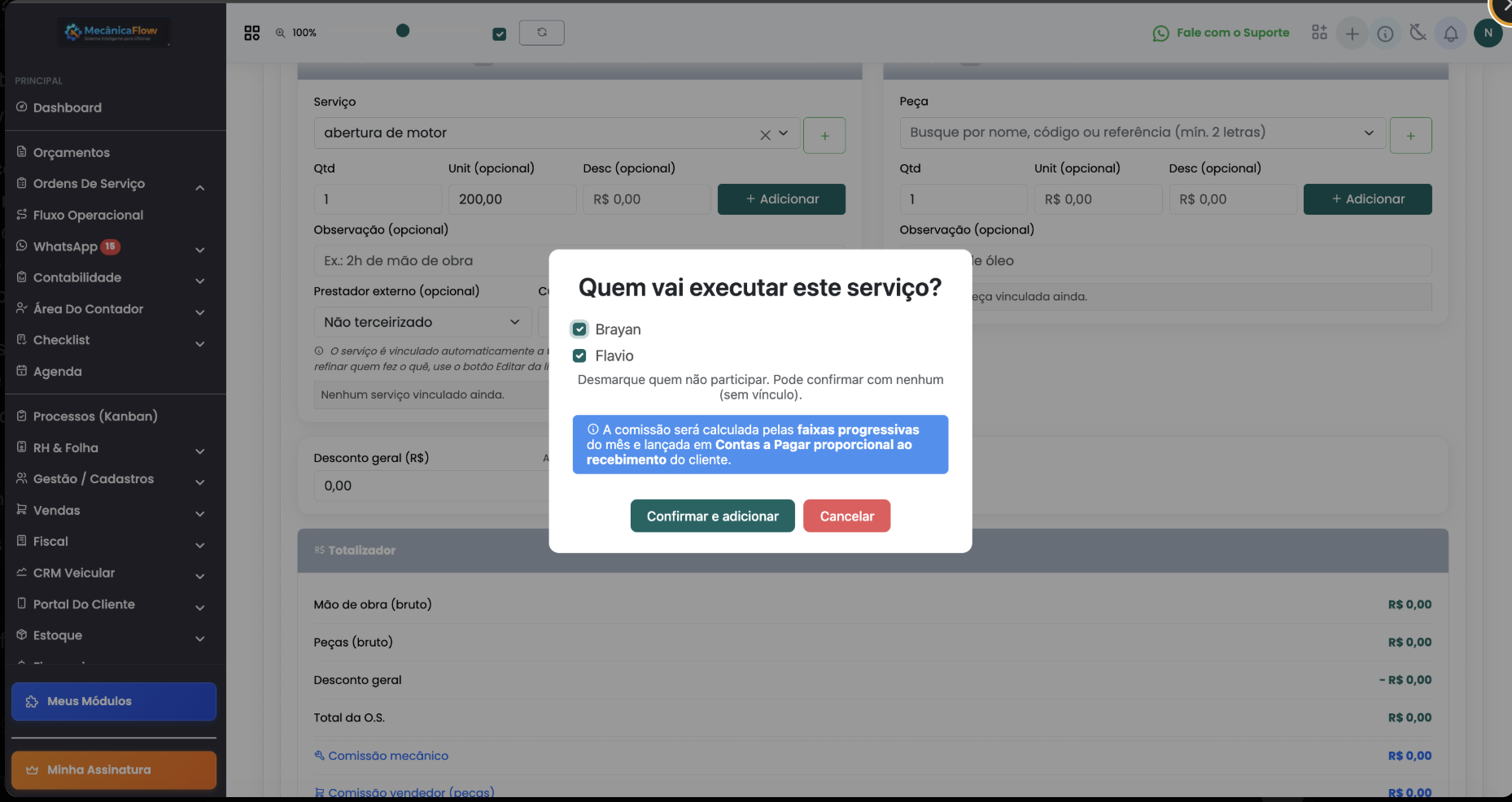 Lista de Ordens de Serviço